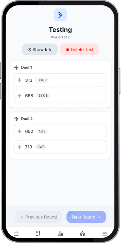 Ski‑Lab mobile interface